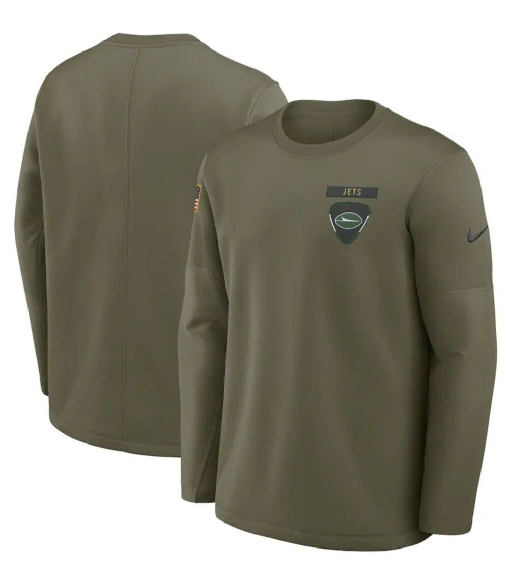 Nike NEW YORK JETS Salute to Service Sideline Therma-Fit Pullover Crew Sz XL NWT